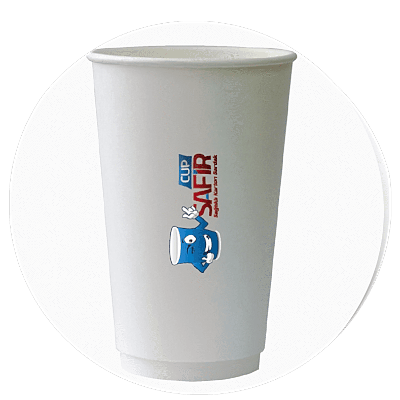 16-oz-db SAFİRCUP KARTON BARDAK BASKILI BASKISIZ KAĞIT BARDAK,ÜRETİMİ - 16 oz Double Wall Karton Bardak