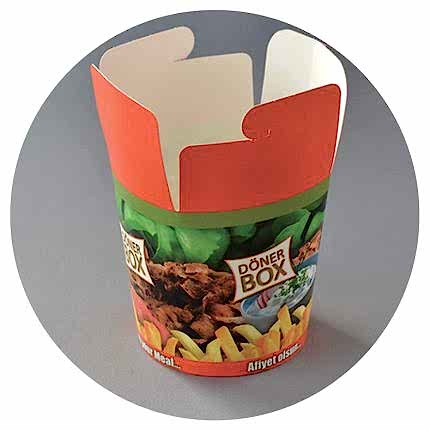 26 oz Baskılı Döner Box