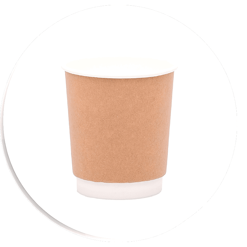 8ozdb-kraft SAFİRCUP KARTON BARDAK BASKILI BASKISIZ KAĞIT BARDAK,ÜRETİMİ - 8 oz Double Wall Kraft Bardak